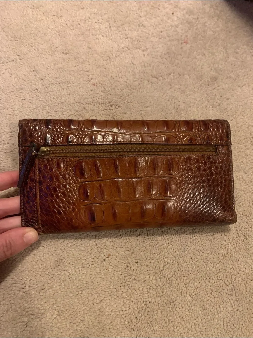 Brahmin croc embossed